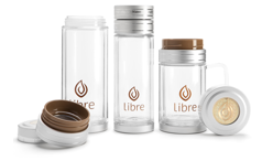 Libre glass, and glass & poly travel tea mugs - create a tea moment anywhere, anytime